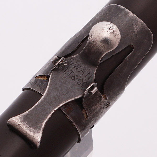 Mabie Todd Swan 3501 Fountain Pen Black Hard Rubber, Italic Nib